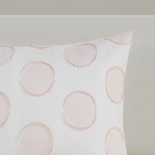 Olliix by Intelligent Design Jennifer Blush Full/Queen Clipped Jacquard Comforter Set-3