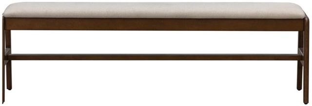 LH Home Remix Upholstered Cream/Brown Bench -2