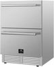 FORNO® Como 24 in. 4.9 Cu. Ft. Stainless Steel Indoor/Outdoor Drawer Refrigerator-2