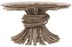Century® Curate Grey Glass Top Knot Dining Table with Rattan Base-0