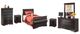 Signature Design by Ashley® Huey Vineyard 6-Piece Black Full Youth Sleigh Bed Set-0