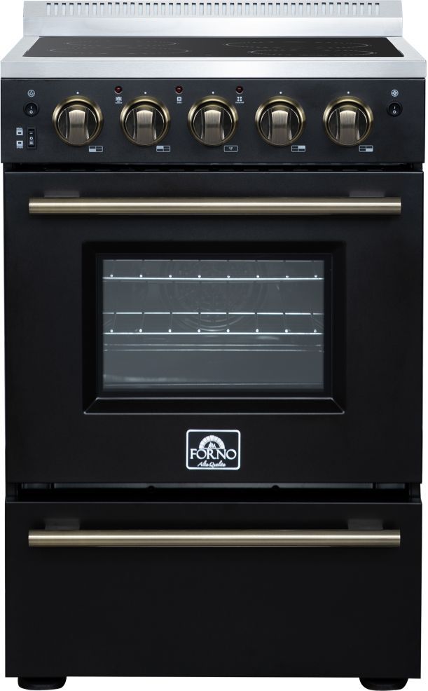 FORNO® Loiano Alta Qualita 24" Black Freestanding Electric Range-0