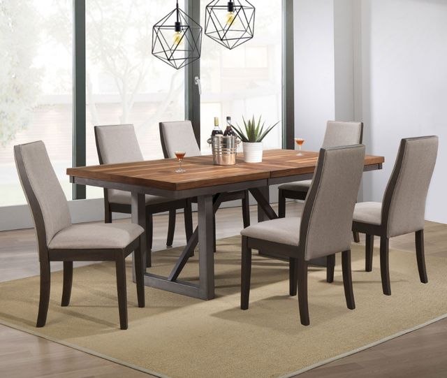 Coaster® Spring Creek 7-Piece Taupe Dining Set-1