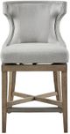 Olliix by Madison Park Light Grey Carson Counter Stool with Swivel Seat-1