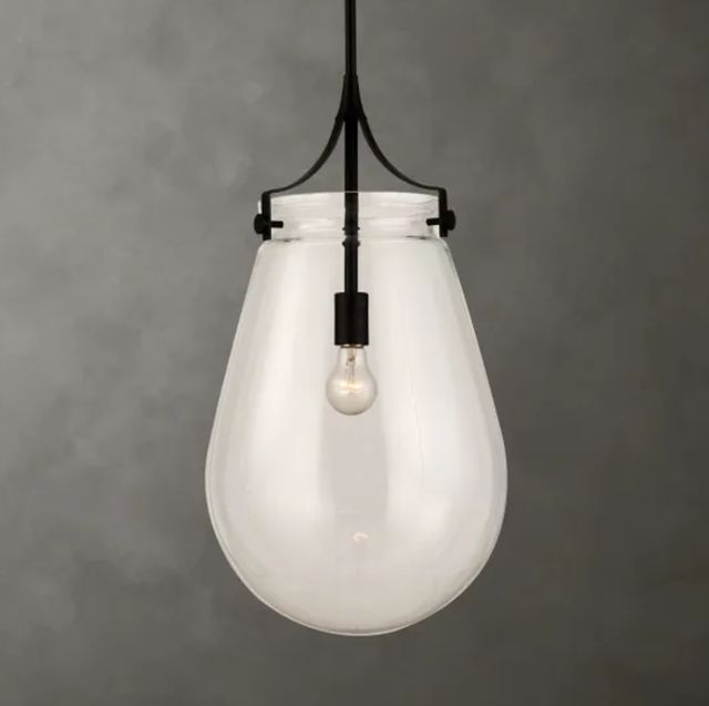 Uttermost® Dewdrop Clear/Matte Black Pendant-1