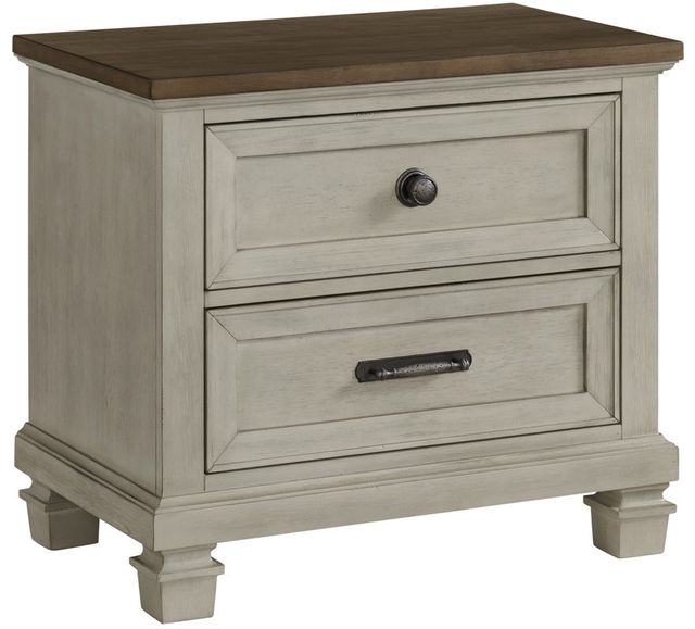 Elements International Farmington 3-Piece Medium Brown/Washed Stone Queen Panel Bedroom Set-3