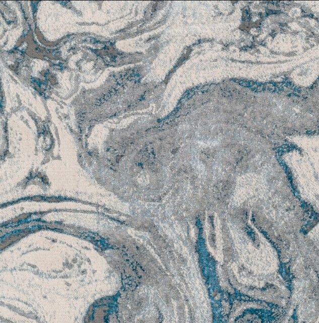 Surya Impulse Gray/Deep Teal 4'x6' Area Rug-1
