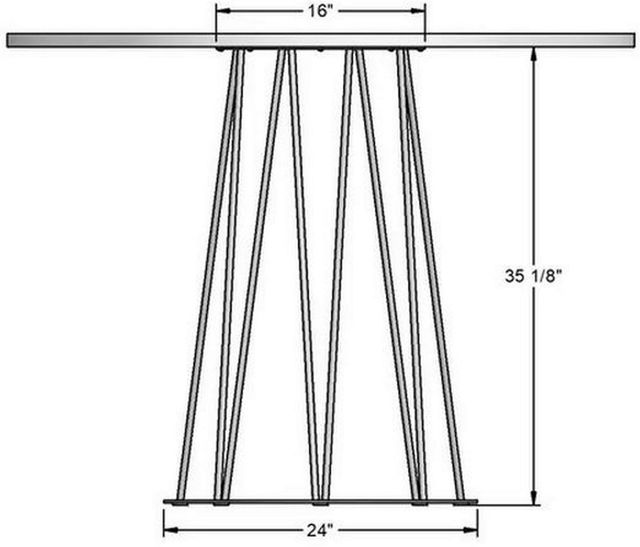 Amisco Customizable Calypso Walnut Veneer Counter Height Table with 42" Tabletop -1
