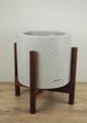 Le Present Century Chevron Grey 18" Planter-5