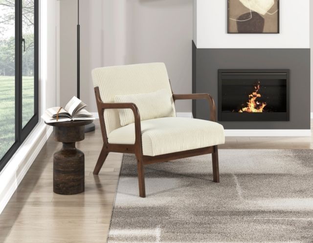 Homelegance® Twill Beige/Brown Accent Chair-1