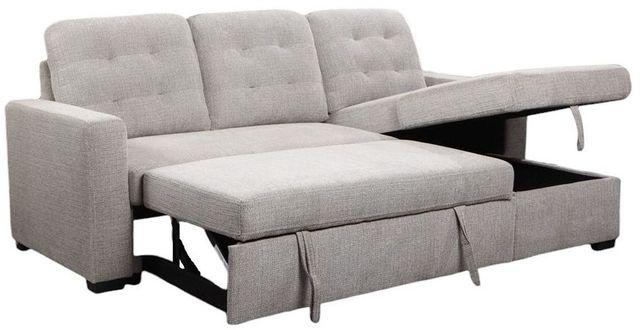 American Wholesale Furniture Turlock 2-Piece Flair Surge Ash Right-Arm Facing Sofa Sleeper Sectional and Chaise-0