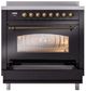 Ilve® Nostalgie II Series 36" Glossy Black Pro Style Induction Range-2