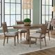 Liberty Furniture Hickory Grove 5-Piece Elliston Oatmeal/Heirloom Brown Pedestal Table Set-1