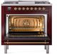 Ilve® Nostalgie II Series 36" Burgundy Pro Style Dual Fuel Range-1
