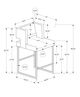 Monarch Specialties Inc. 2-Piece Black/Grey 36" Counter Stool Set-2