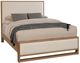 Vaughan-Bassett Lodge & Loft Blond Oak/Ivory Cream Upholstered King Panel Bed-0