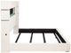Coaster® Tisdall Cream Eastern King Upholstered Panel Bed with Flame Visualizer-3