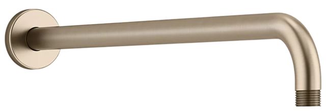 KOHLER® Statement® Vibrant Brushed Bronze 19" Wall-Mount Single-Function Rainhead Arm and Flange-0