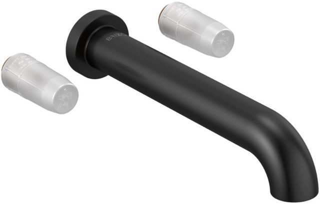 Brizo Litze® Matte Black 2-Handle Wall Mount Tub Filler - Less Handles-0