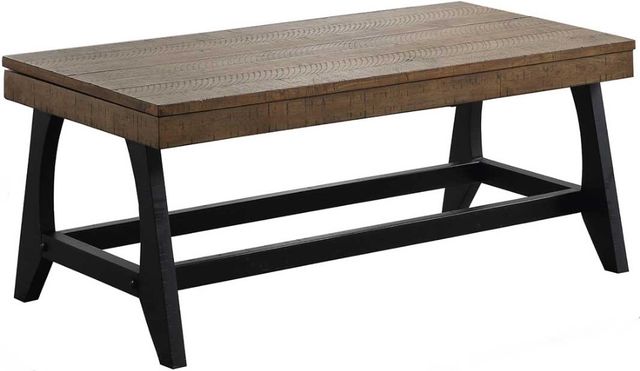 Steve Silver Co. Ralston Caramel Cocktail Table with Ebony Base-1