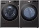 LG Black Stainless Steel Front Load Washer & Gas Dryer Laundry Pair-0