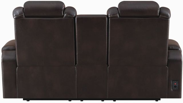 Coaster® Korbach Espresso Power Reclining Upholstered Loveseat-3