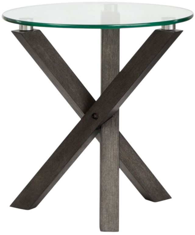 Magnussen Home® Jax Carbon Shadow Round End Table-0