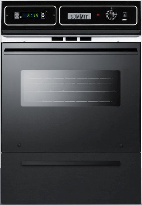 Summit® 24" Black Built In Electric Single Wall Oven-0