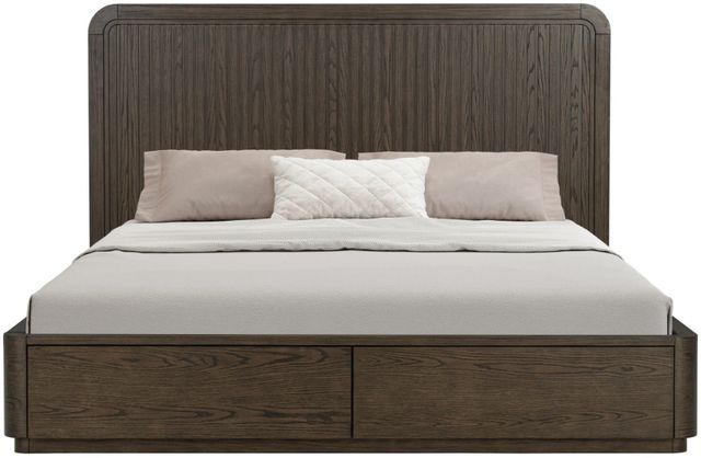 Flexsteel® Athens Chocolate Brown King Panel Storage Bed-1