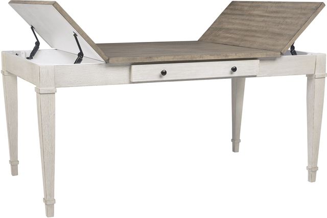 Signature Design by Ashley® Skempton Light Brown Dining Table with White Tapper Legs-3