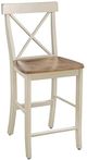 John Thomas Furniture® Dining Essentials Hickory/Shell X-Back Counter Stool-0
