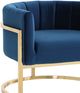 TOV Furniture Magnolia Navy Velvet Chair with Gold Base-4