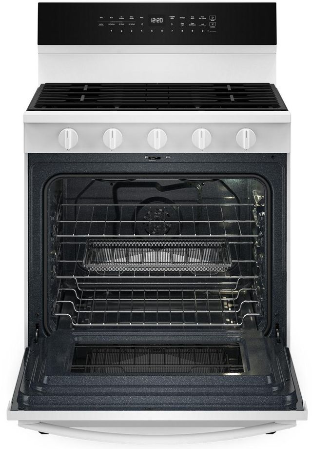 Whirlpool® 30" White Freestanding Gas Range with Air Cooking Technology-1