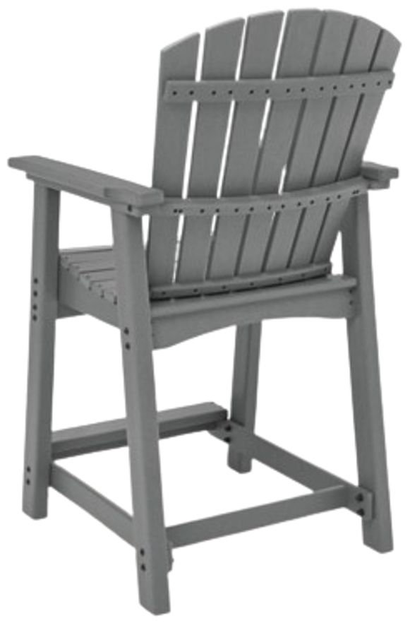 Signature Design by Ashley® Ross Cove 2-Piece Dark Gray Aluminum/Plastic Outdoor Bar Stool-4
