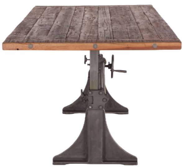 Home Trends & Design Manchester Natural Patina Adjustable Dining Table-2