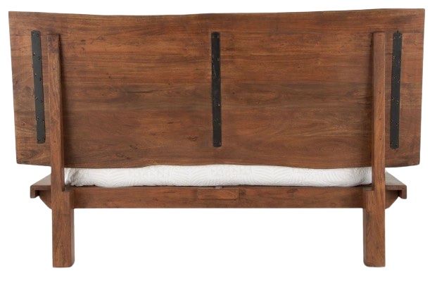 Home Trends & Design London Loft Antique Zinc/Walnut King Panel Bed-3