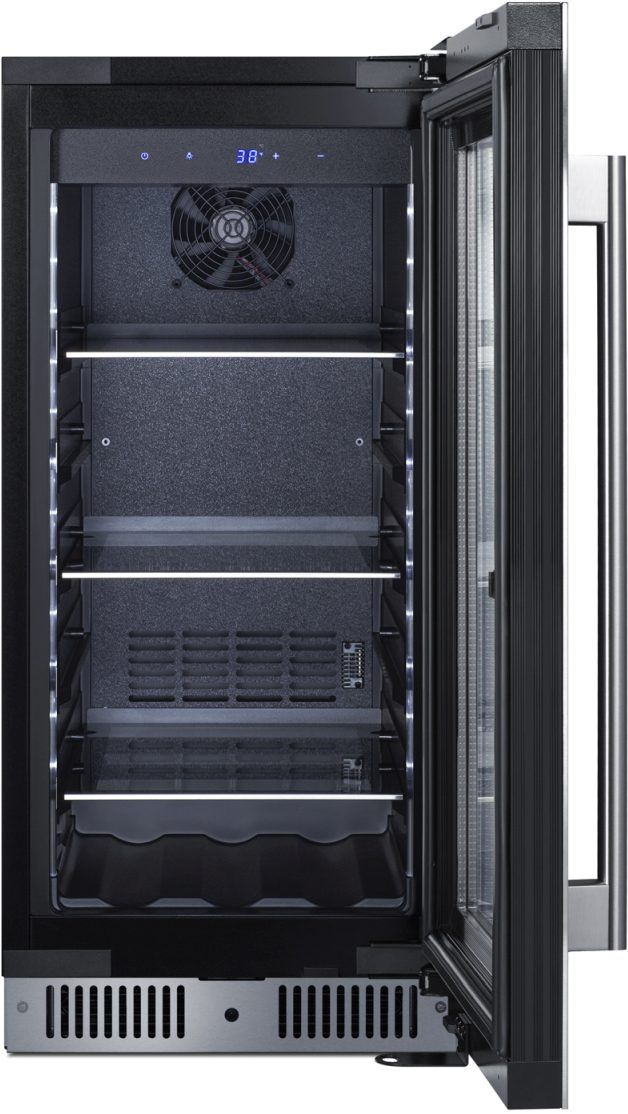 Summit® 15" 2.6 Cu. Ft. Stainless Steel Built-In Beverage Center-1