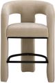 TOV Furniture Malone Taupe Chenille Counter Stool-3