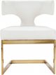 Meridian Furniture Alexandra White/Gold Faux Leather Dining Chair-2