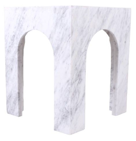 Meridian Furniture Palermo White Marble End Table-3