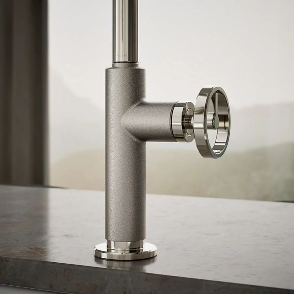 KOHLER® Billet® Vibrant Polished Nickel Touchless Kitchen Sink Faucet with 2-Function Sprayhead and Single Round-Handle-4