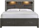 Elements International Sasha Dark Gray King Storage Bed-1