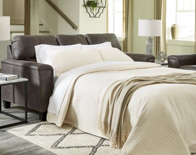 Signature Design by Ashley® Navi Smoke Queen Sleeper Sofa-4
