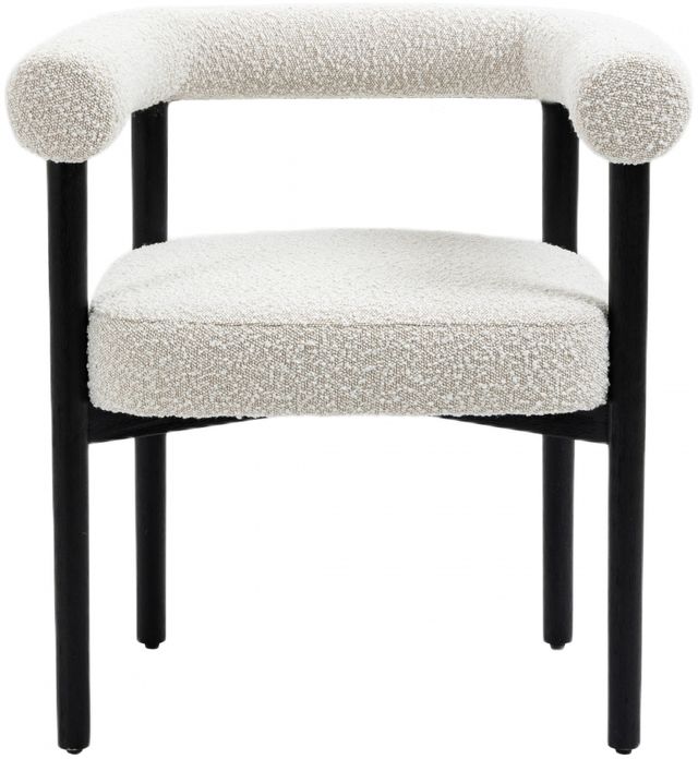 Meridian Furniture Hyatt Black/Cream Dining Arm Chair-1