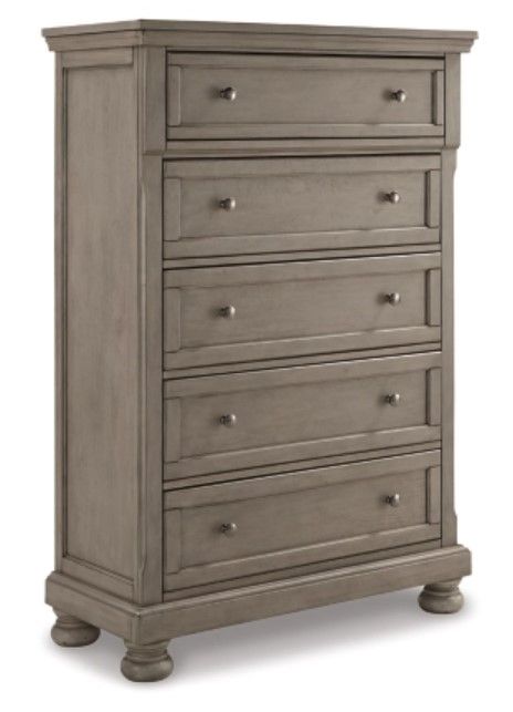 Signature Design by Ashley® Lettner 5-Piece Light Gray Queen Panel Bed Set-3