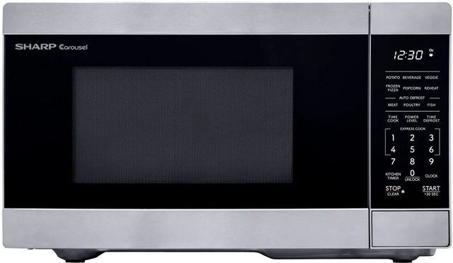 Sharp® 0.9 Cu. Ft. Stainless Steel Countertop Microwave-0