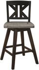 Mazin Furniture Amsonia Black/Distressed Gray Swivel Counter Chair-2
