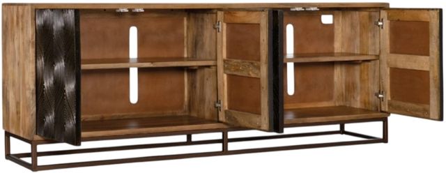 Hooker® Furniture Commerce and Market Dark Swirl/Medium Natural  Entertainment Console-3