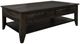 International Furniture Direct Teak Stained Dark Cocktail Table-0