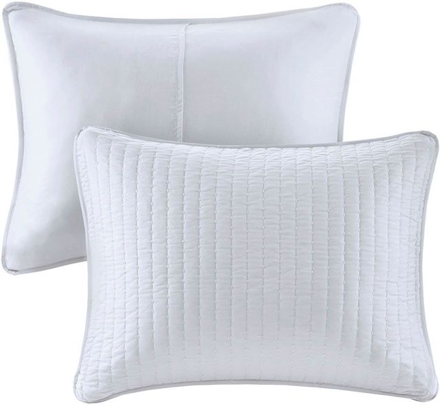 Olliix by Madison Park White Twin/Twin XL Keaton Reversible Coverlet Set-1